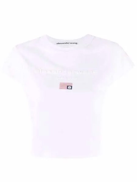 Alexander Wang logo-print cropped T-shirt