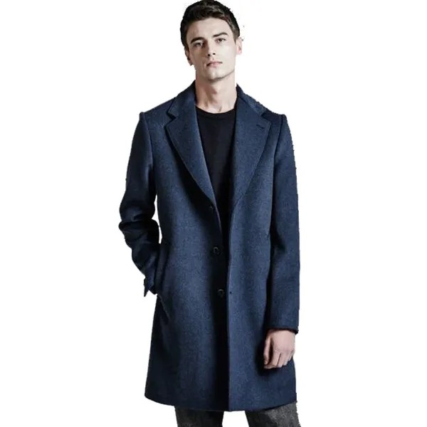 2021 новые зимние мужские шерстяные Тренч мужские длинный плащ Slim Fit пальто Высокое качество мужские пальто Модная Верхняя одежда с отложным воротником и S-6xl