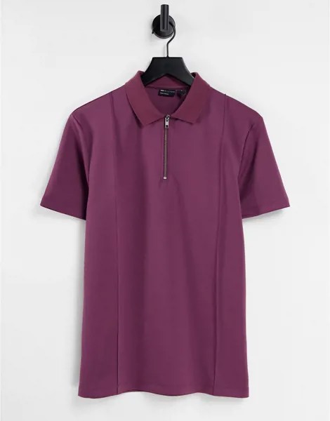 Футболка-поло фиолетового цвета ASOS DESIGN-Фиолетовый цвет