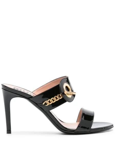 Moschino мюли с цепочкой, черный