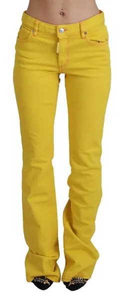 DSQUARED2 Джинсы Желтые хлопковые расклешенные брюки со средней талией IT38/US4/XS 540 долларов США