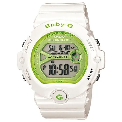 Наручные часы CASIO Baby-G, белый, зеленый