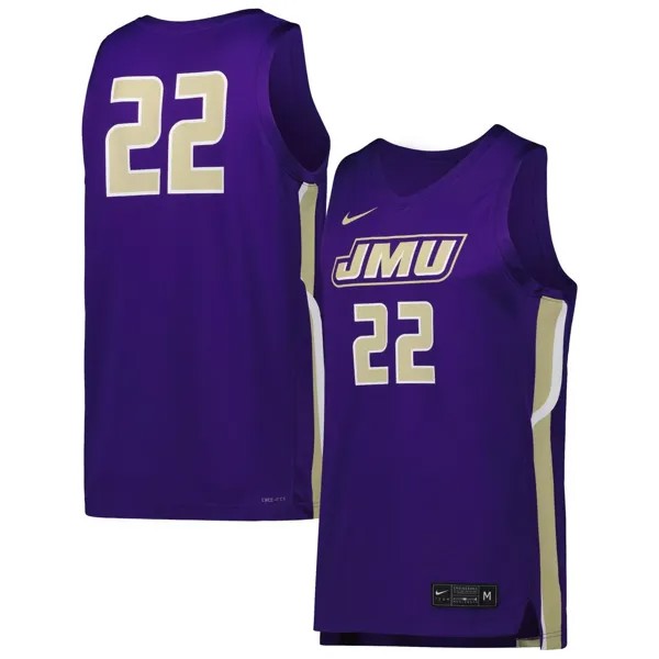 Мужская фиолетовая баскетбольная майка James Madison Dukes Replica Nike