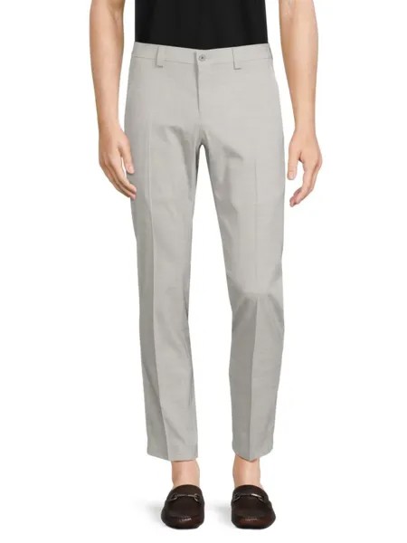 Узкие фактурные брюки Michael Kors, цвет Pearl Grey