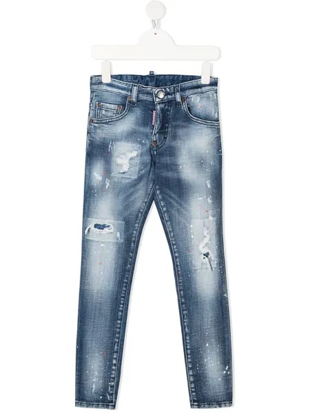Dsquared2 Kids джинсы с эффектом разбрызганной краски