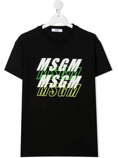 MSGM Kids футболка с логотипом