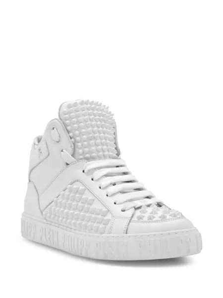 Philipp Plein кеды с заклепками-шипами, белый