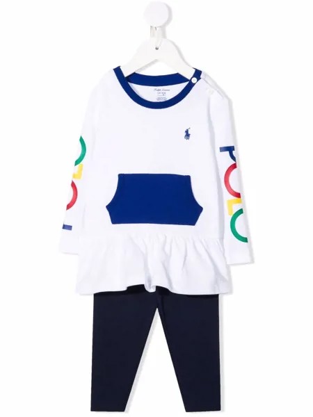 Ralph Lauren Kids комплект из расклешенного худи и легинсов