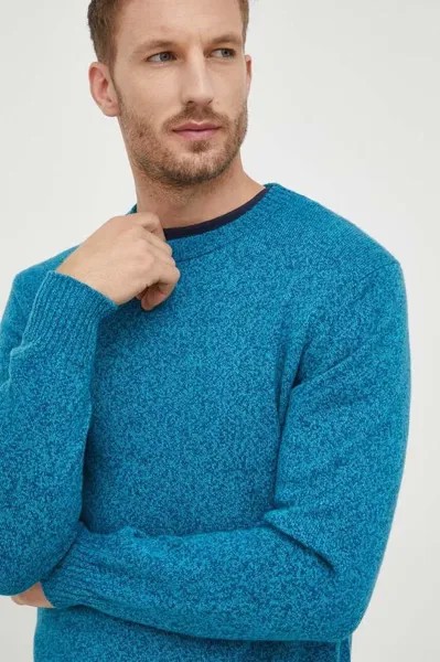 Свитер из смесовой шерсти United Colors of Benetton, бирюзовый