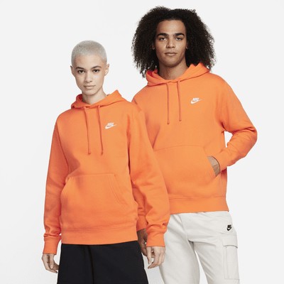 Худи Nike Sportswear Club Fleece Pullover Hoodie, цвет Bright Mandarin/Bright Mandarin/White