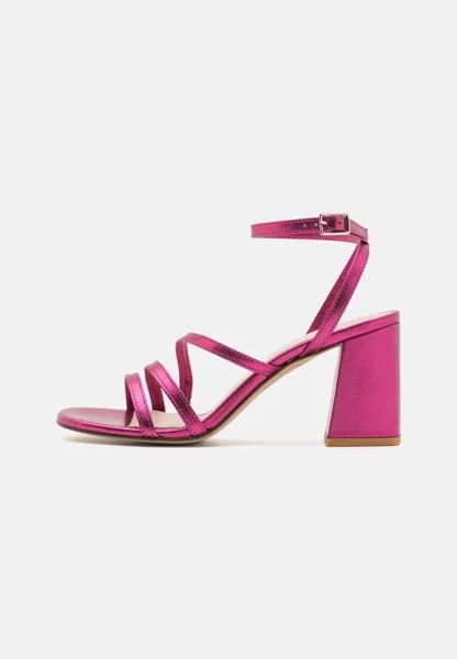 Босоножки на высоком каблуке LEATHER Zign, цвет pink