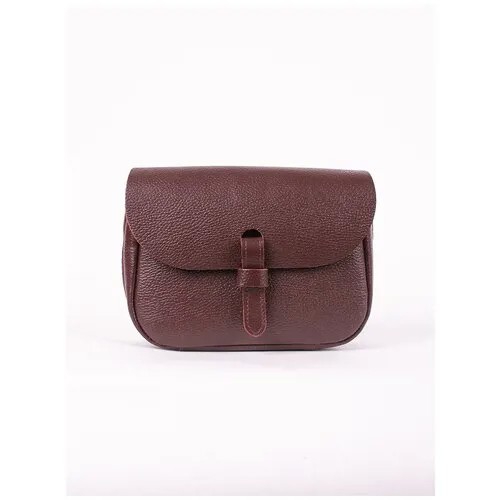 Женская сумка через плечо из натуральной кожи бордовая A016 burgundy grain Divalli