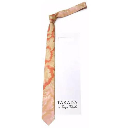 Коралловый галстук с необычным рисунком Kenzo Takada 826308