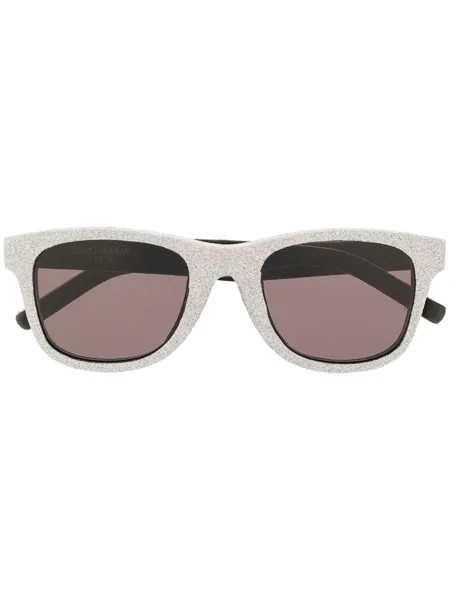 Saint Laurent Eyewear солнцезащитные очки в квадратной оправе с блестками