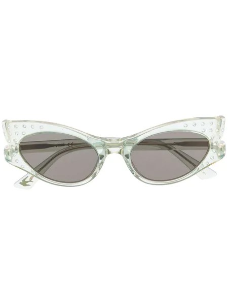 Alexander McQueen Eyewear солнцезащитные очки в прозрачной оправе 'кошачий глаз'