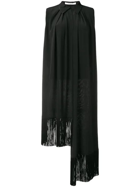 Givenchy блузка асимметричного кроя с бахромой