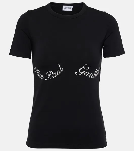 Футболка из хлопкового джерси с логотипом Jean Paul Gaultier, мультиколор
