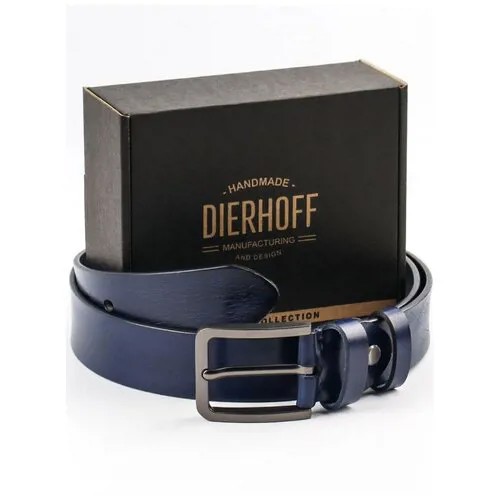 Мужской кожаный ремень Dierhoff ДРК 3057/2-40-130 Синий