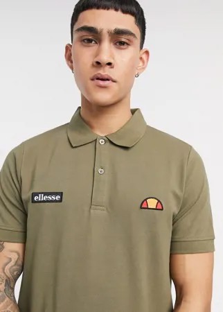 Поло цвета хаки ellesse Montura-Зеленый цвет