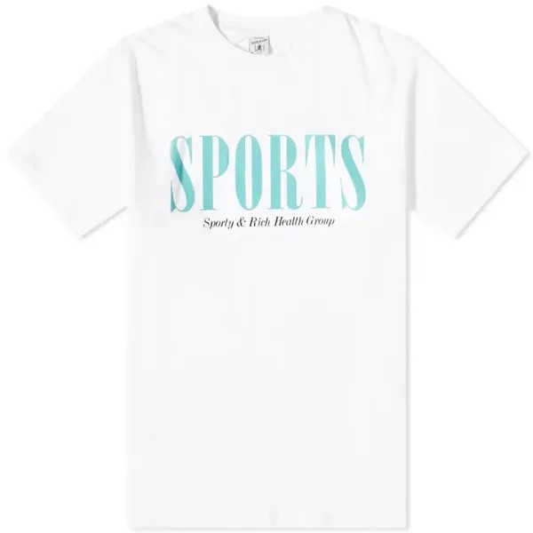 Футболка Sporty & Rich Sports, бирюзовый/белый