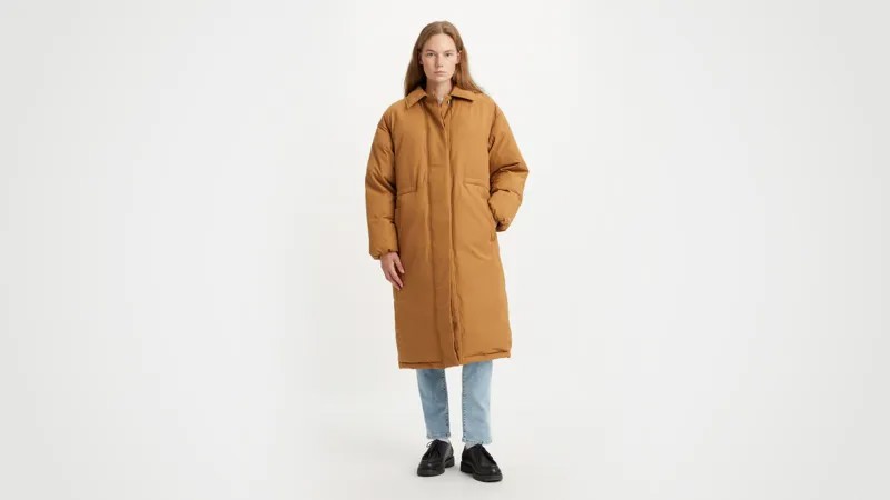 Пальто женское Levi's A4439 коричневое M