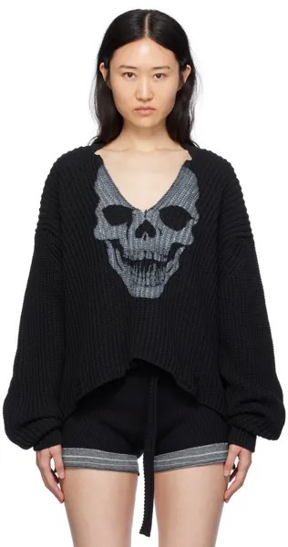 Черный свитер с черепом Ottolinger