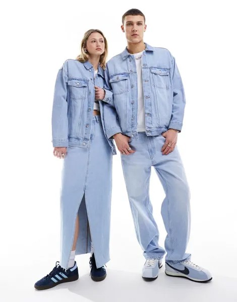Светлая джинсовая куртка унисекс унисекс Eno свободного кроя Dr Denim