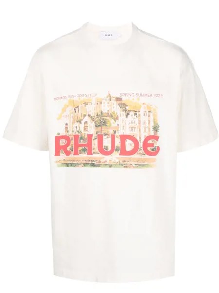 Rhude футболка Monaco с логотипом