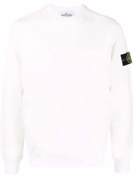 Stone Island толстовка с круглым вырезом и нашивкой Compass