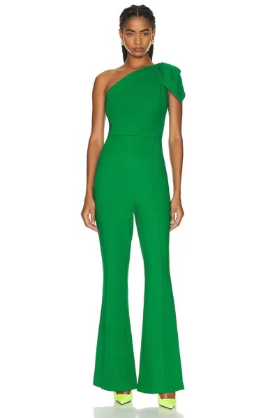 Комбинезон Roland Mouret Asymmetric Stretch Cady, зеленый