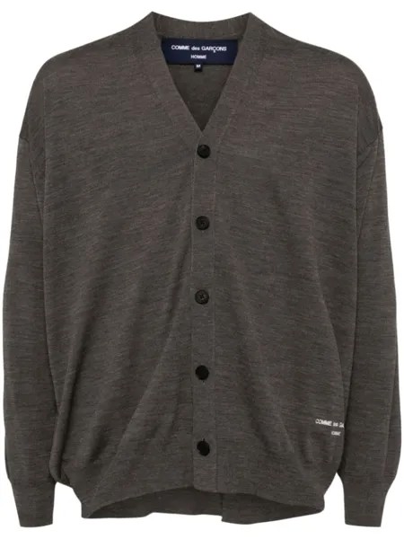 Comme des Garçons Homme кардиган с V-образным вырезом, серый