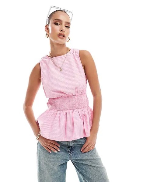 River Island – топ-вешалка в розово-белую полоску