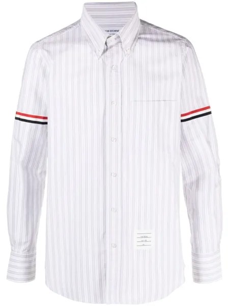 Thom Browne рубашка оксфорд в полоску, белый