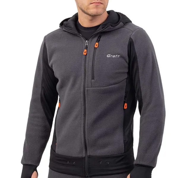 Худи Graff Outdoor Fleece Fleece, серый