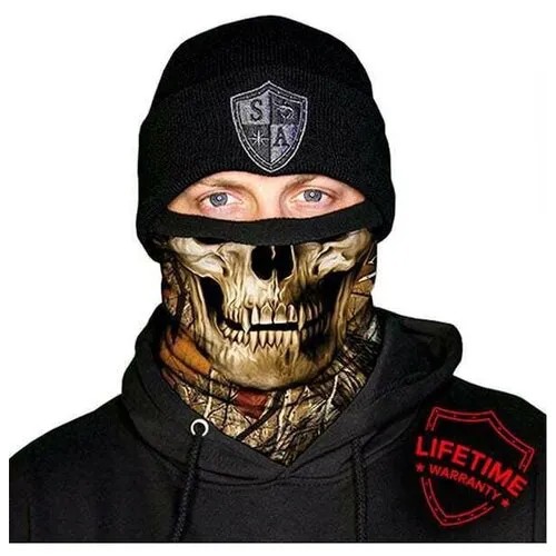 Шарф-труба SA Fleece SA Forest Camo Skull (с черепом)