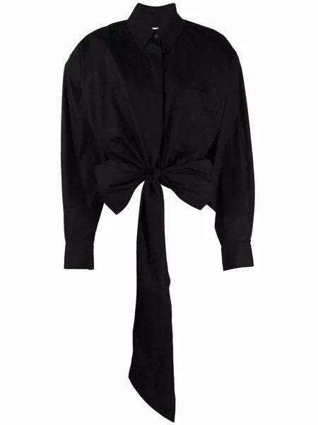 Alexandre Vauthier укороченная рубашка с завязками