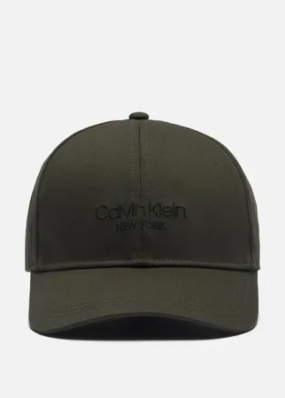 Кепка Calvin Klein Jeans Embroidered Logo, цвет оливковый