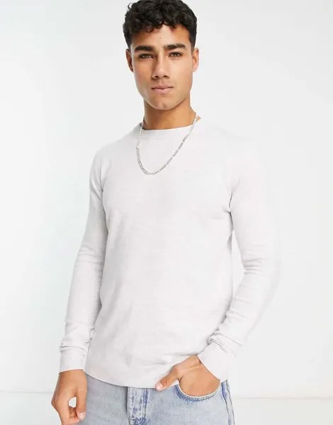 Серый джемпер свободного кроя Pull&Bear