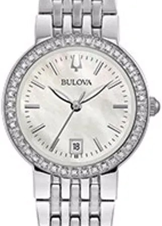 Японские наручные  женские часы Bulova 96R239. Коллекция Diamonds