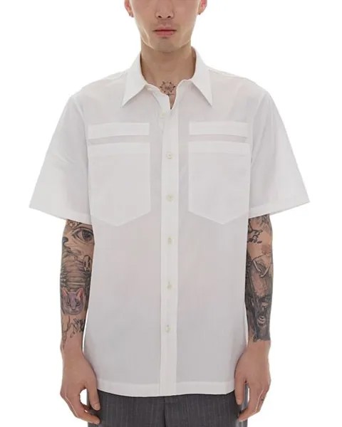 Рубашка свободного кроя на пуговицах практичного кроя Helmut Lang, цвет White