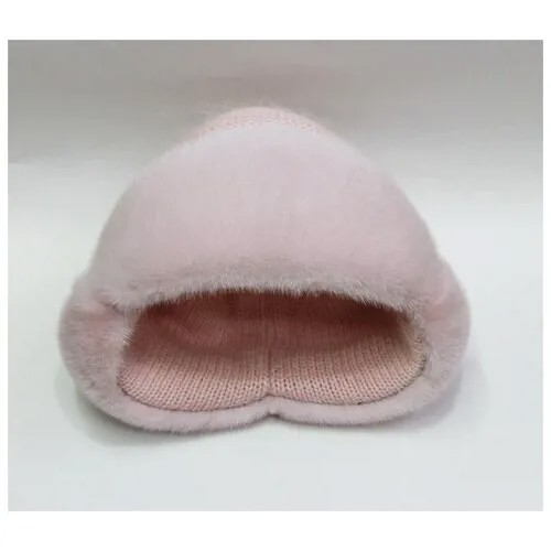 Шапка шлем Мария зимняя, ангора, подкладка, размер 56 - 57, розовый