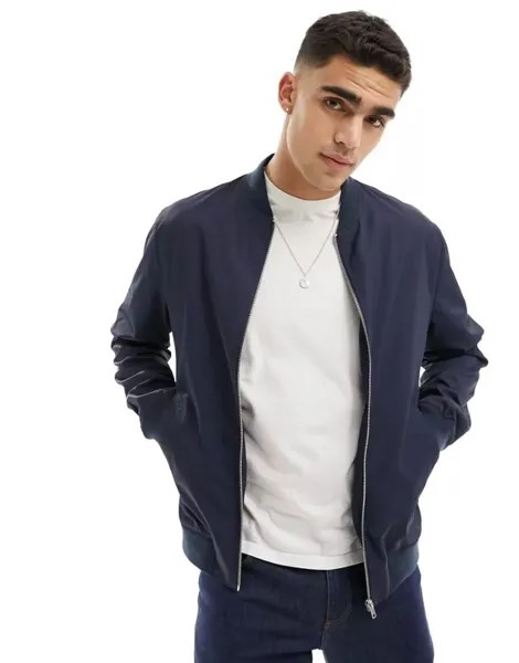 Легкий темно-синий бомбер ASOS