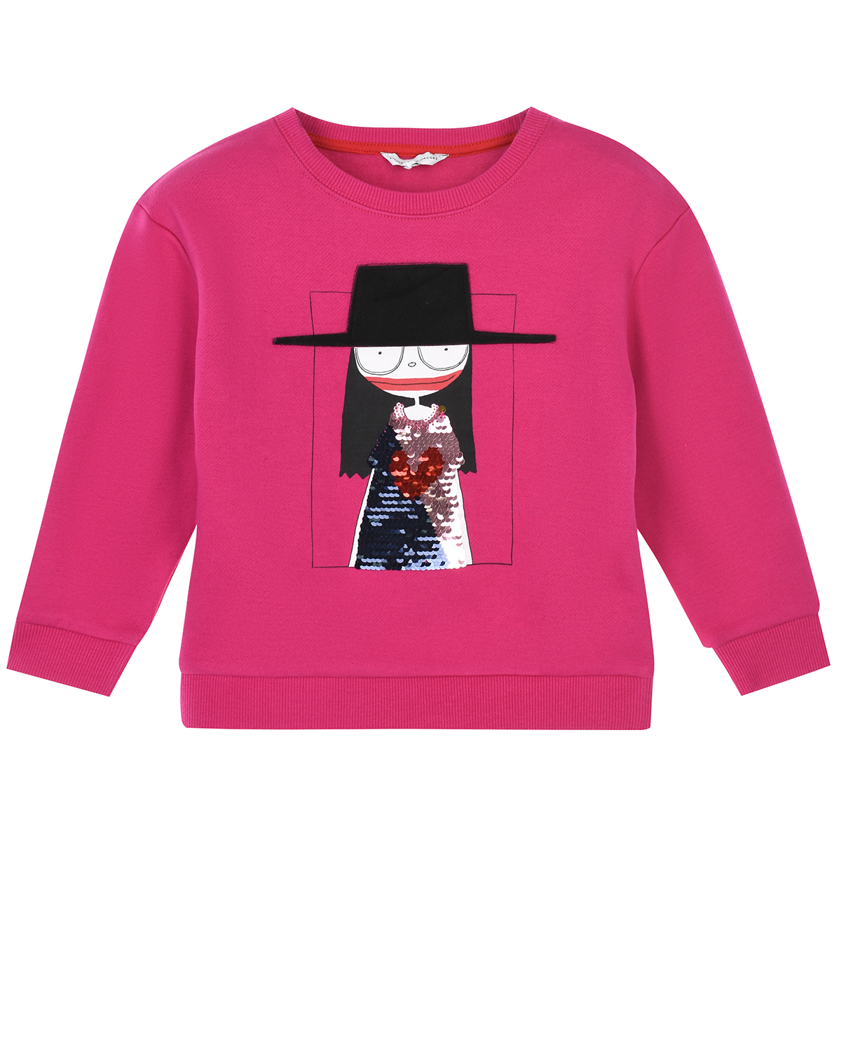 Свитшот с принтом и вышивкой пайетками Little Marc Jacobs детский