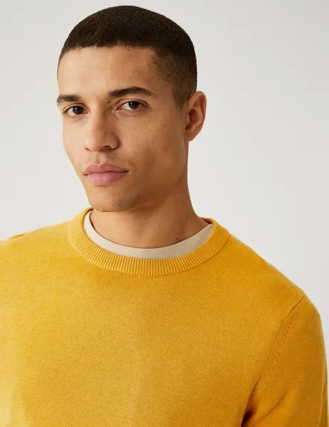 Джемпер из чистого хлопка с круглым вырезом Marks & Spencer
