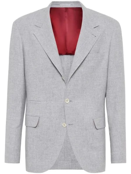 Brunello Cucinelli однобортный пиджак, серый