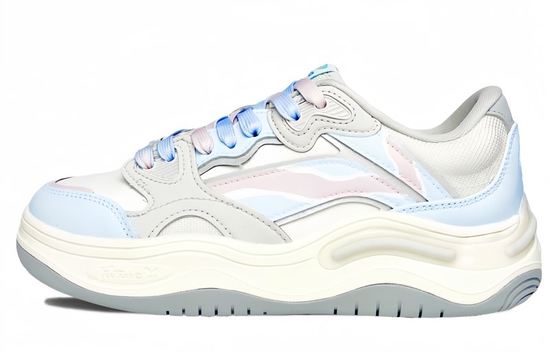 Кроссовки LINING Future Flow Skateboarding Shoes Women's Low-top Blue/pink/gray, синий