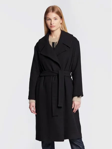 Переходное пальто стандартного кроя Sisley, черный