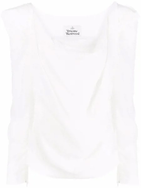 Vivienne Westwood блузка с квадратным вырезом и драпировкой