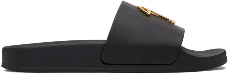 Черные шлепанцы Brett Giuseppe Zanotti