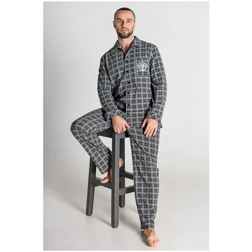 Пижама  Оптима Трикотаж, размер 48, серый